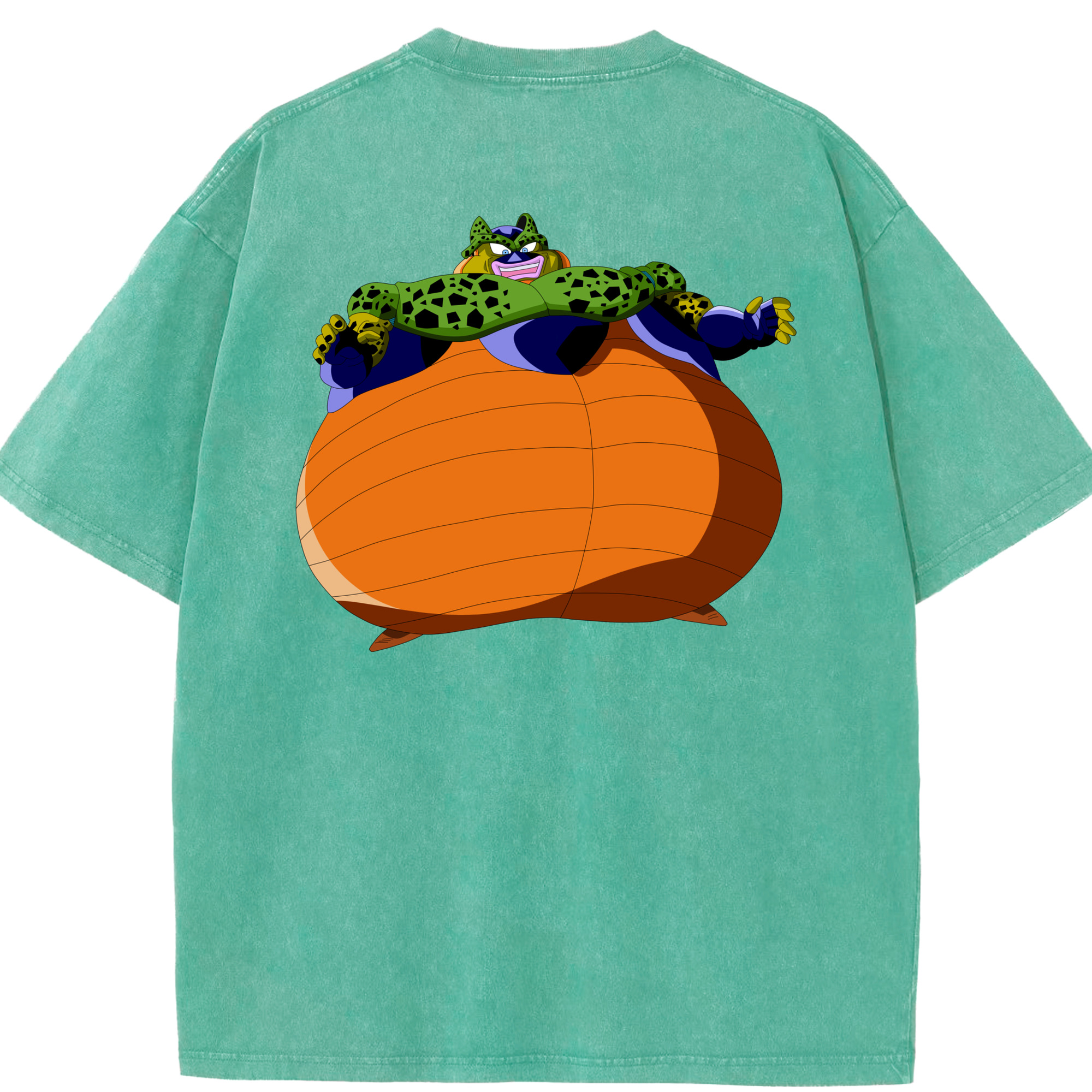 （画像用） ドラゴンボール セル DRAGON BALL Cell 綿100% ヴィンテージ風 半袖Tシャツ（背面プリント）